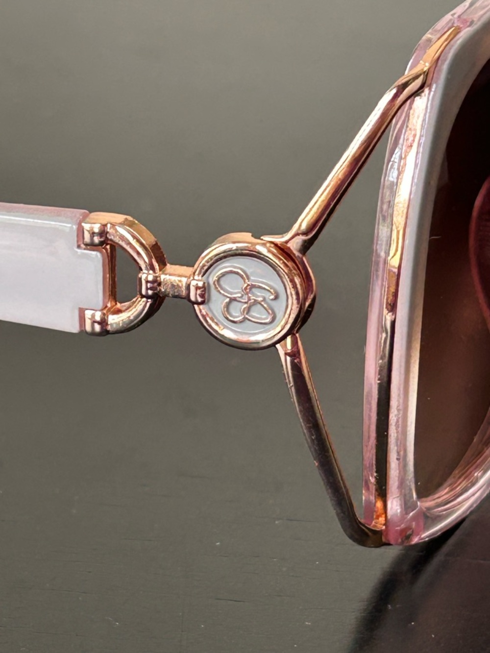 NWOT Jessica Simpson Glam Oversized Rose Fade Metal Vent Sunglasses J5686 RSF - Picture 6 of 13